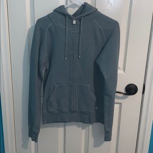 gray/light blue jacket from aritzia